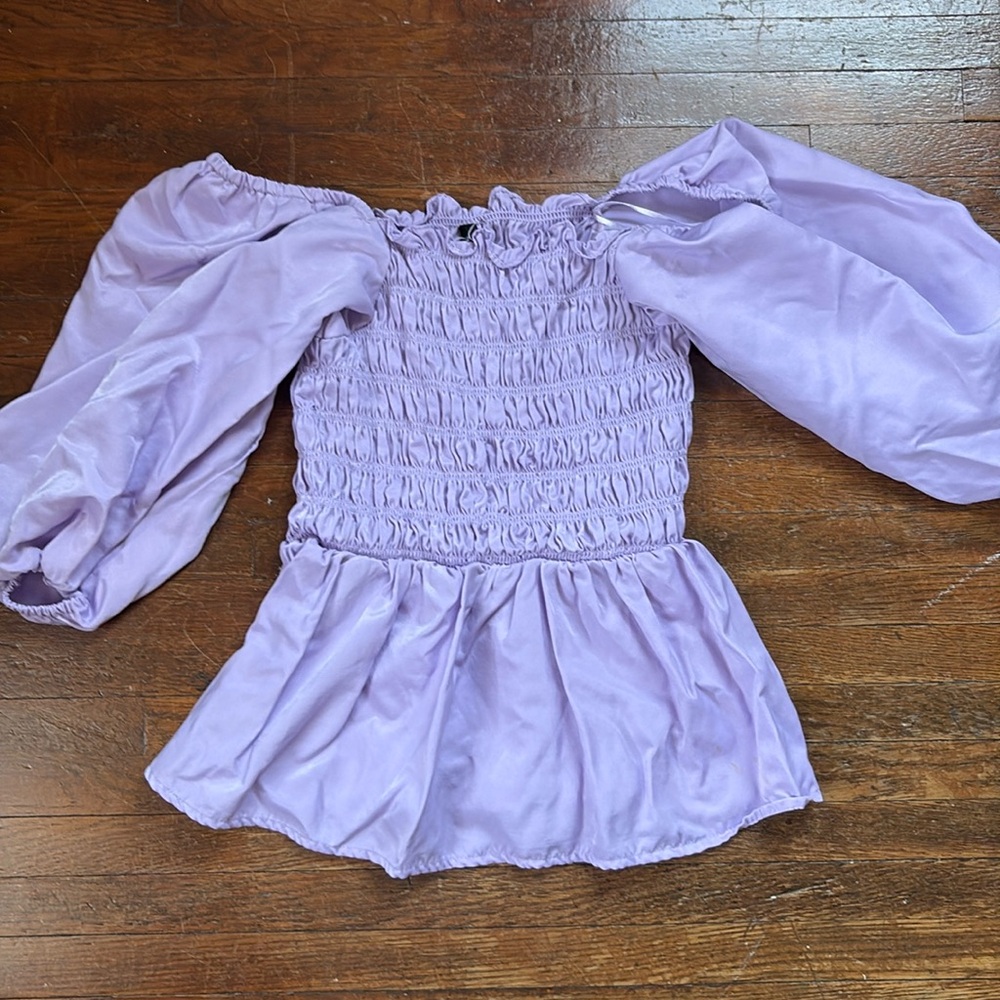 Purple Peplum Top